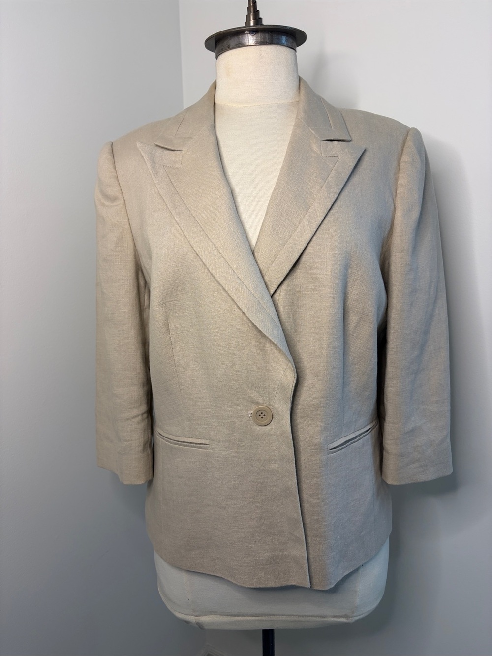Natural 100% Linen Women's Blazer classic Neutrals